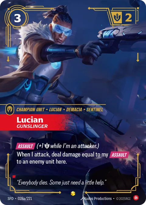 Lucian - Gunslinger (Alternate Art), card sfd-028a-221 from Spiritforged