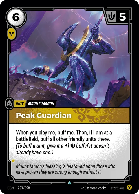 Peak Guardian, card ogn-223-298 from Origins