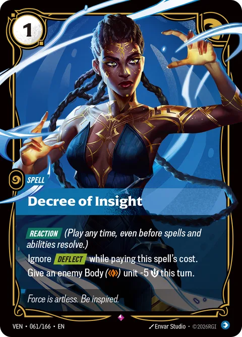 Decree of Insight, card ven-061-166 from Vendetta