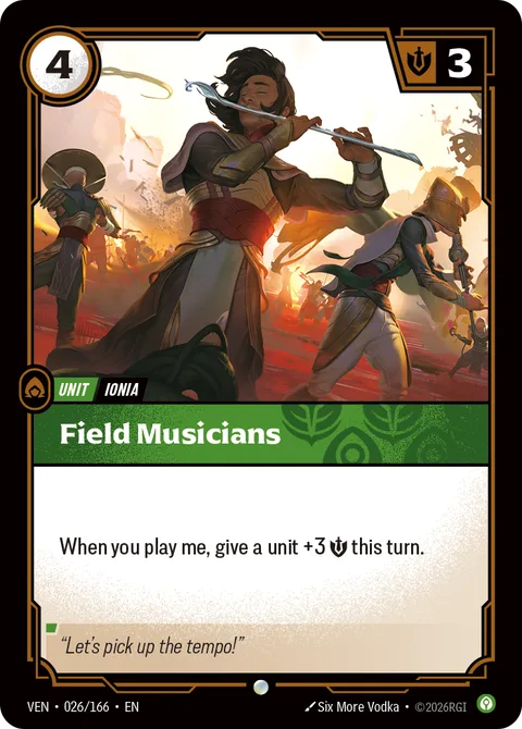 Field Musicians, carte ven-026-166 de Vendetta