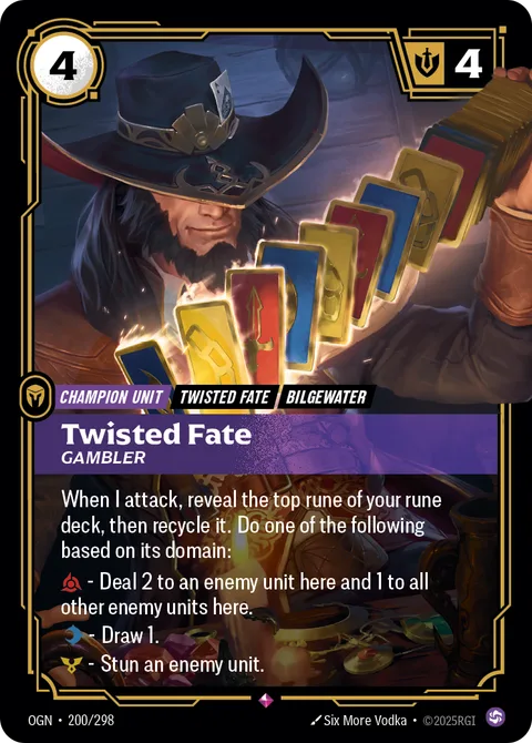 Twisted Fate - Gambler, carte ogn-200-298 de Origins