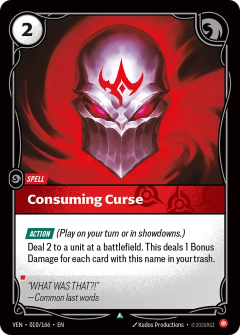 Consuming Curse, carte ven-010-166 de Vendetta