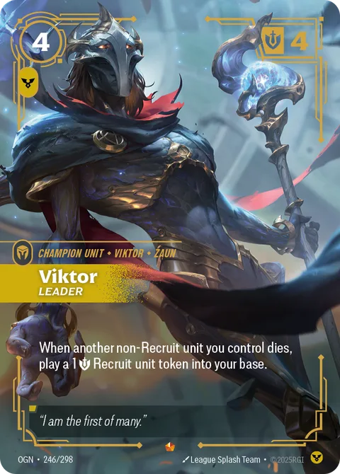 Viktor - Leader, card pr-246b-298 from Riftbound Promotional Cards