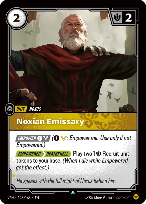 Noxian Emissary, card ven-128-166 from Vendetta