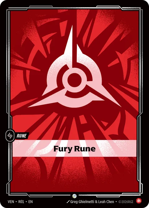 Fury Rune, card opp-007b-298 from Riftbound Organized Play Promotional Cards