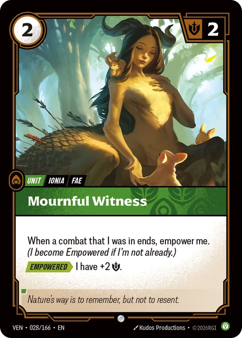 Mournful Witness, card ven-028-166 from Vendetta