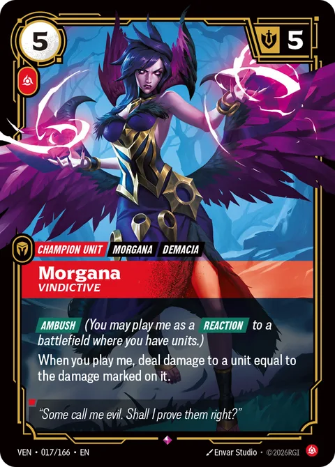 Morgana, Vindictive, card ven-017-166 from Vendetta