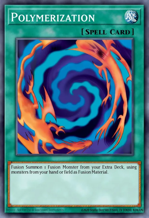 Polymerization, card LOB-EN059 from Legend of Blue Eyes White Dragon