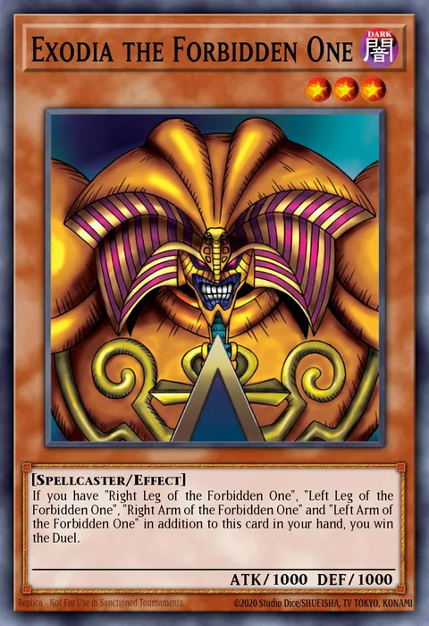 Exodia the Forbidden One, carte PGL2-EN026 de Premium Gold: Return of the Bling