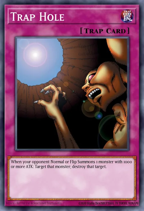 Trap Hole, carte SDY-E025 de Starter Deck: Yugi