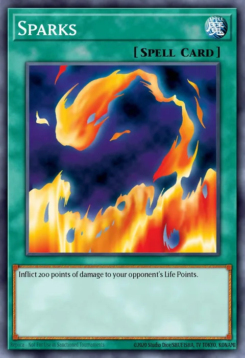 Sparks, card LOB-055 from Legend of Blue Eyes White Dragon