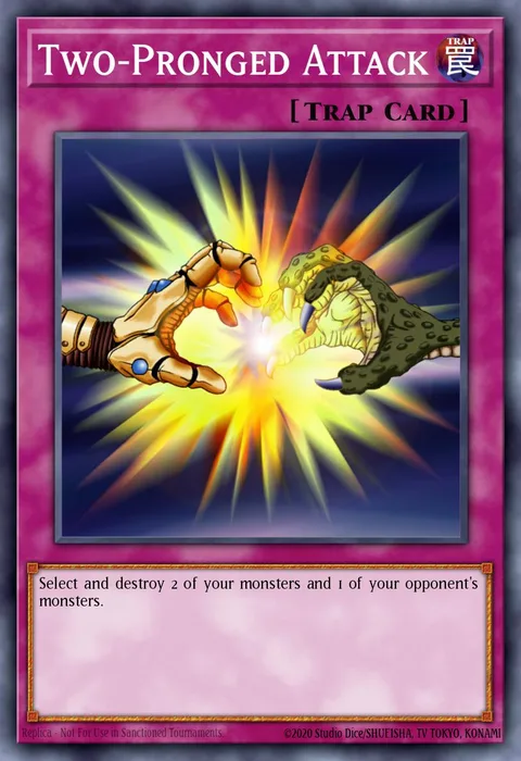 Two-Pronged Attack, card SDY-028 from Starter Deck: Yugi