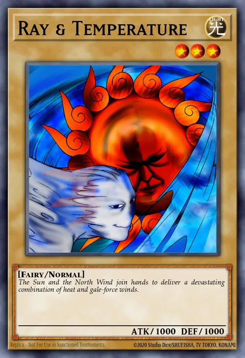 Ray & Temperature, carte LOB-E029 de Legend of Blue Eyes White Dragon