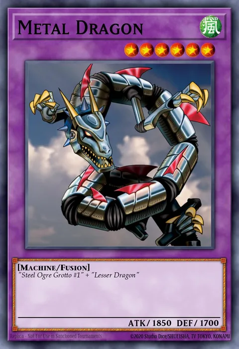 Metal Dragon, card LOB-EN102 from Legend of Blue Eyes White Dragon