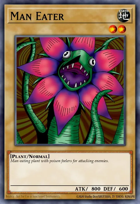 Man Eater, card LOB-EN075 from Legend of Blue Eyes White Dragon