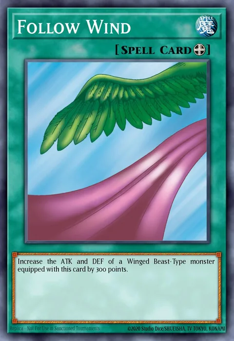 Follow Wind, card LOB-E078 from Legend of Blue Eyes White Dragon