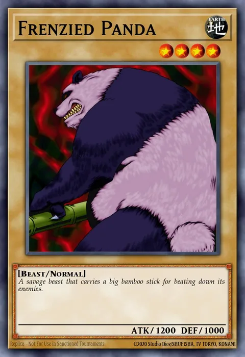 Frenzied Panda, card LOB-EN081 from Legend of Blue Eyes White Dragon