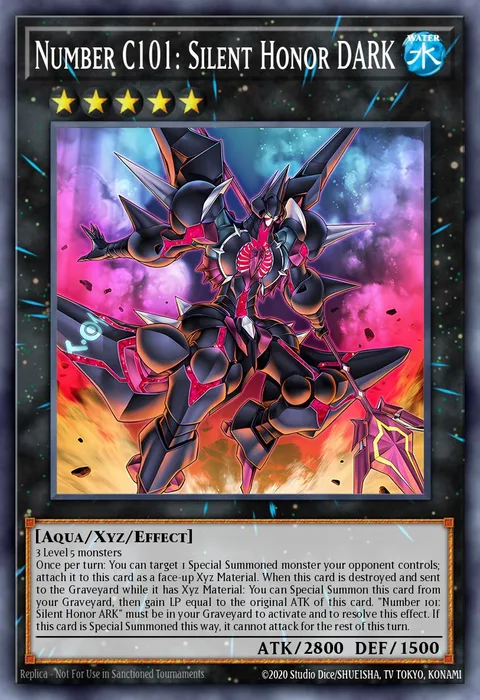 Number C101: Silent Honor DARK, carte LVAL-EN046 de Legacy of the Valiant