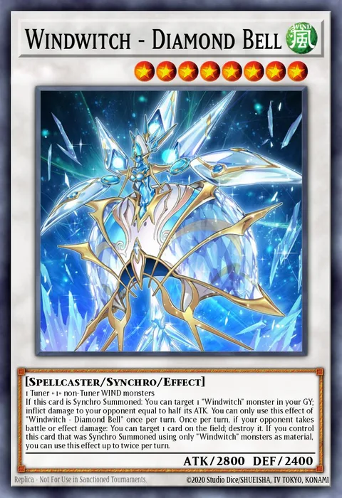 Windwitch - Diamond Bell, carte BLVO-EN043 de Blazing Vortex