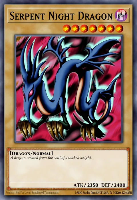 Serpent Night Dragon, card TU07-EN013 from Turbo Pack: Booster Seven