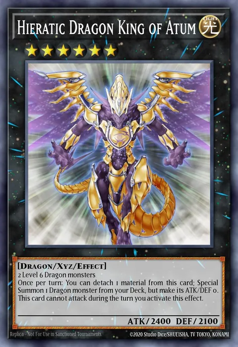 Hieratic Dragon King of Atum, carte GAOV-EN047 de Galactic Overlord