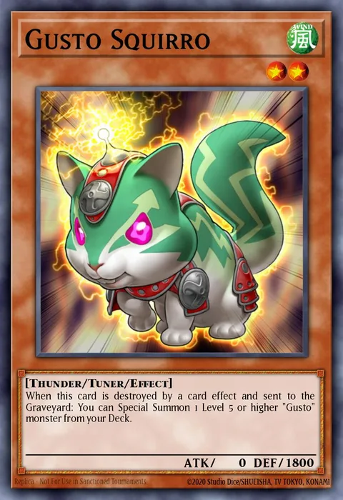 Gusto Squirro, card DT06-EN026 from Duel Terminal 6b