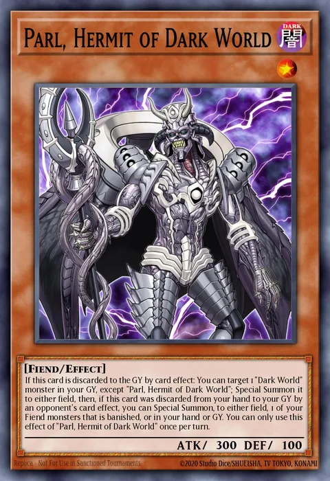 Parl, Hermit of Dark World, card SR13-EN003 from Structure Deck: Dark World