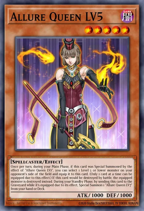 Allure Queen LV5, carte CDIP-EN007 de Cyberdark Impact