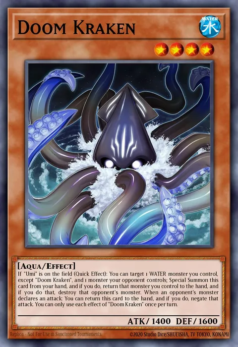 Doom Kraken, carte LED9-EN018 de Legendary Duelists: Duels From the Deep