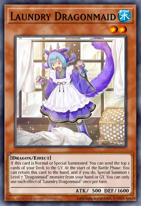 Laundry Dragonmaid, card MAGO-EN021 from Maximum Gold