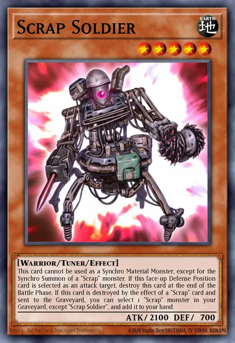 Scrap Soldier, card STBL-EN024 from Starstrike Blast