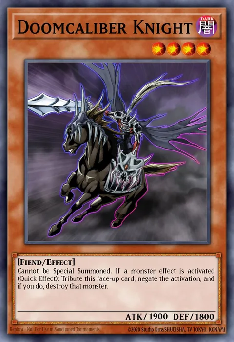 Doomcaliber Knight, card GLD4-EN023 from Gold Series 4: Pyramids Edition