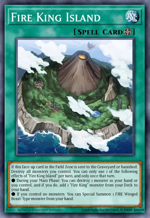 Fire King Island, carte SR14-EN048 de Structure Deck: Fire Kings