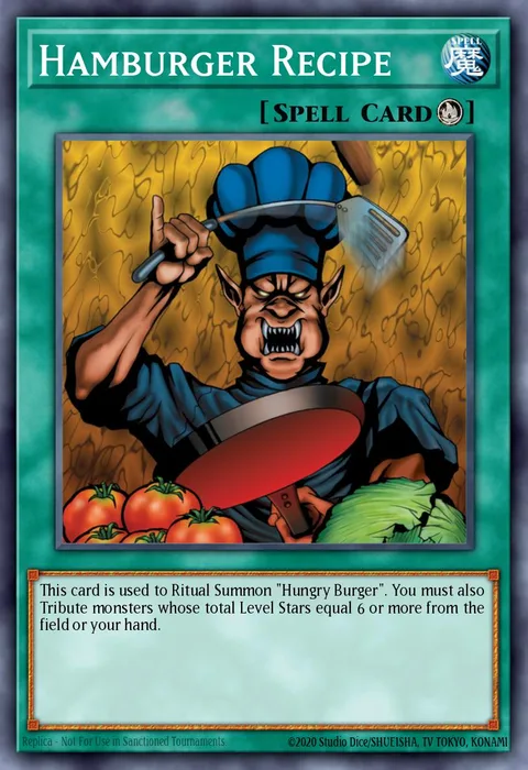 Hamburger Recipe, card MRL-E063 from Magic Ruler