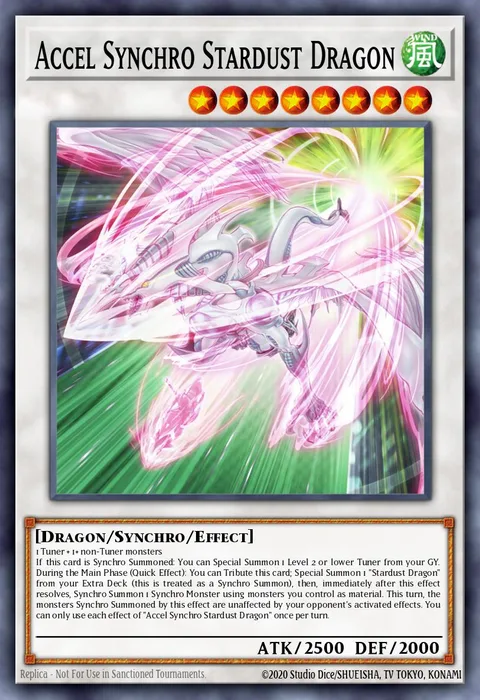 Accel Synchro Stardust Dragon, carte MAZE-EN019 de Maze of Memories