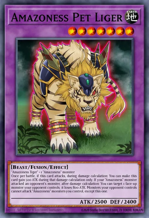 Amazoness Pet Liger, card MP18-EN166 from 2018 Mega-Tin Mega Pack