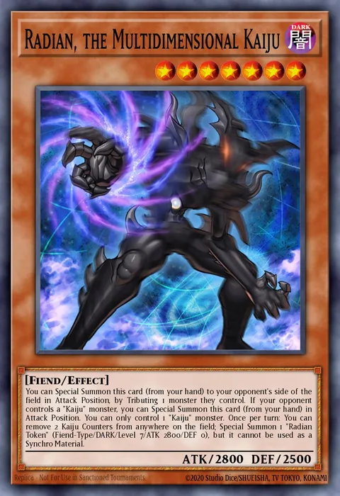 Radian, the Multidimensional Kaiju, card SDSA-EN012 from Structure Deck: Sacred Beasts
