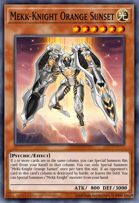 Mekk-Knight Orange Sunset, carte EXFO-EN016 de Extreme Force