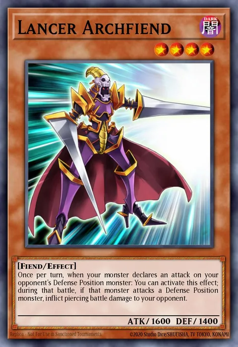 Lancer Archfiend, carte STBL-EN009 de Starstrike Blast