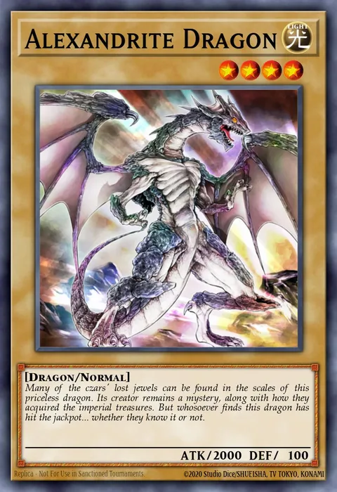 Alexandrite Dragon, card YSKR-EN011 from Starter Deck: Kaiba Reloaded