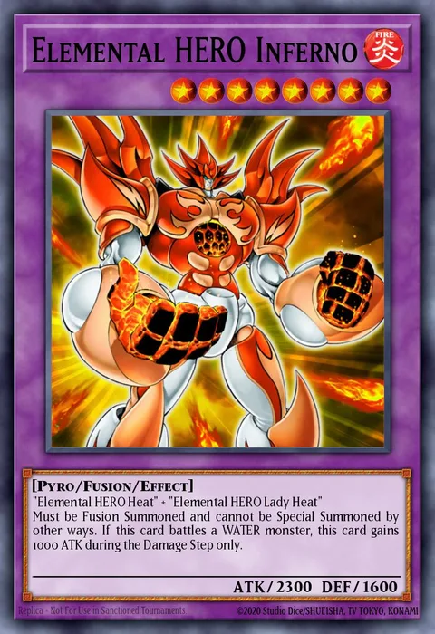 Elemental HERO Inferno, card LCGX-EN076 from Legendary Collection 2: The Duel Academy Years Mega Pack