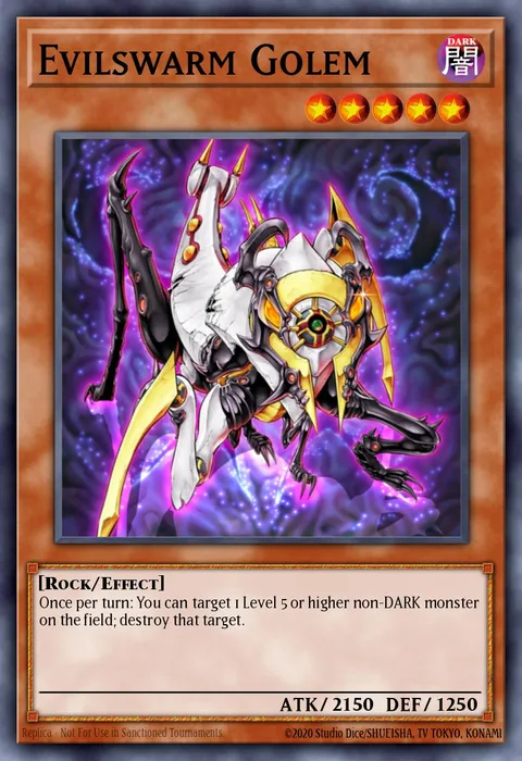 Evilswarm Golem, card DT07-EN077 from Duel Terminal 7a