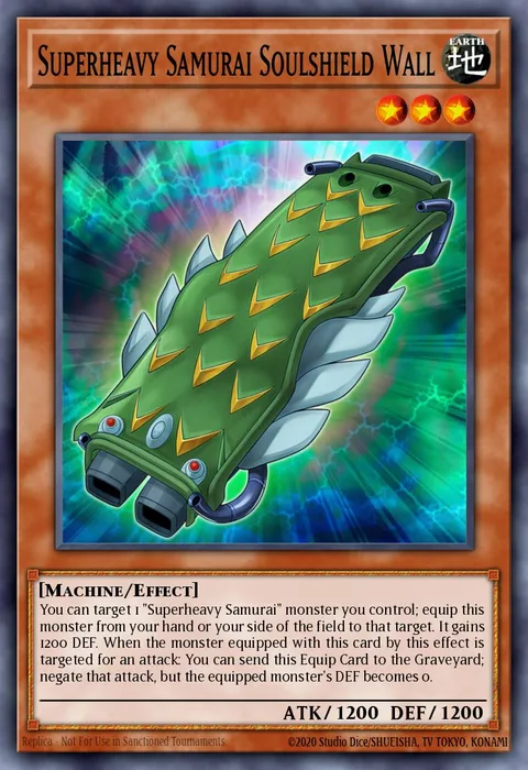 Superheavy Samurai Soulshield Wall, card NECH-EN011 from The New Challengers