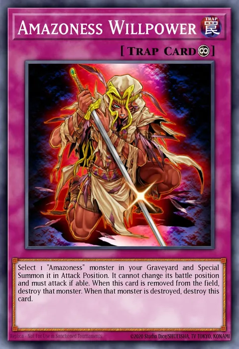 Amazoness Willpower, card DREV-EN072 from Duelist Revolution