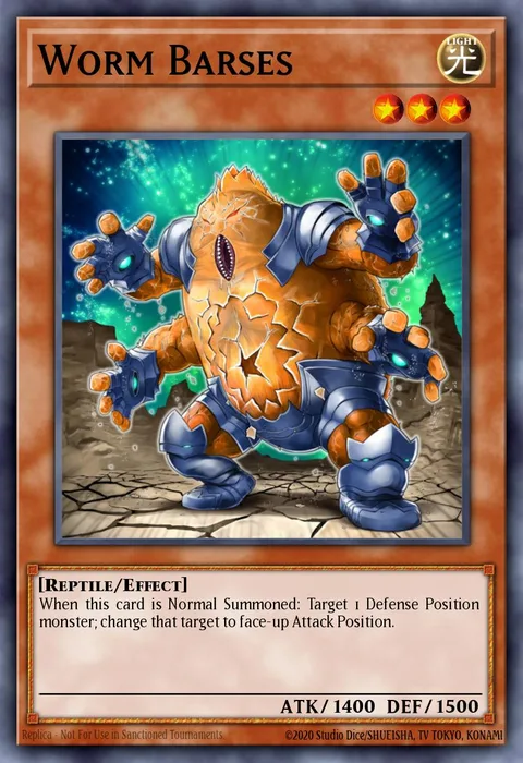 Worm Barses, card HA01-EN018 from Hidden Arsenal