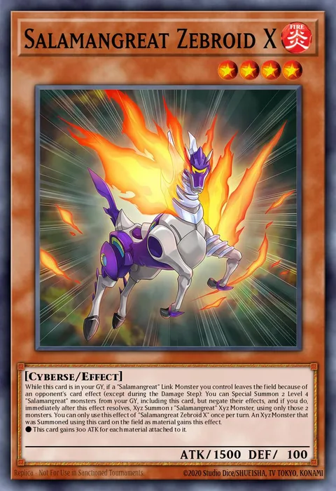 Salamangreat Zebroid X, carte MP21-EN044 de 2021 Tin of Ancient Battles