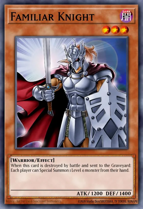 Familiar Knight, carte DPKB-EN020 de Duelist Pack: Kaiba