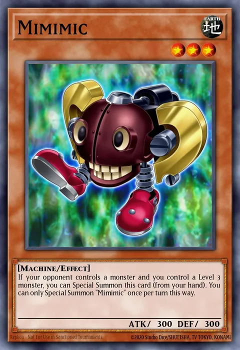 Mimimic, card LTGY-EN003 from Lord of the Tachyon Galaxy