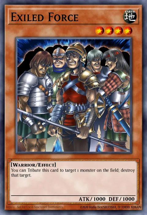 Exiled Force, carte SD5-EN010 de Structure Deck: Warrior's Triumph