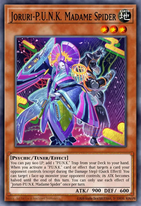 Joruri-P.U.N.K. Madame Spider, card GRCR-EN003 from The Grand Creators